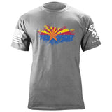 Bullet Hole Arizona Flag Ripped T-Shirt Shirts 87000-S-HG