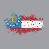 Bullet Hole Georgia Flag Ripped Hoodie Hoodies 