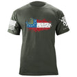 Bullet Hole Georgia Flag Ripped T-Shirt Shirts 87006-3XL-MG