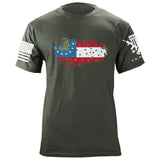 Bullet Hole Georgia Flag Ripped T-Shirt Shirts 87006-3XL-MG