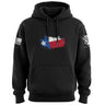 Bullet Hole Texas Flag Ripped Hoodie Hoodies 
