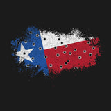 Bullet Hole Texas Flag Ripped Hoodie Hoodies 