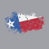 Bullet Hole Texas Flag Ripped Hoodie Hoodies 