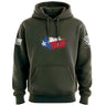 Bullet Hole Texas Flag Ripped Hoodie Hoodies 
