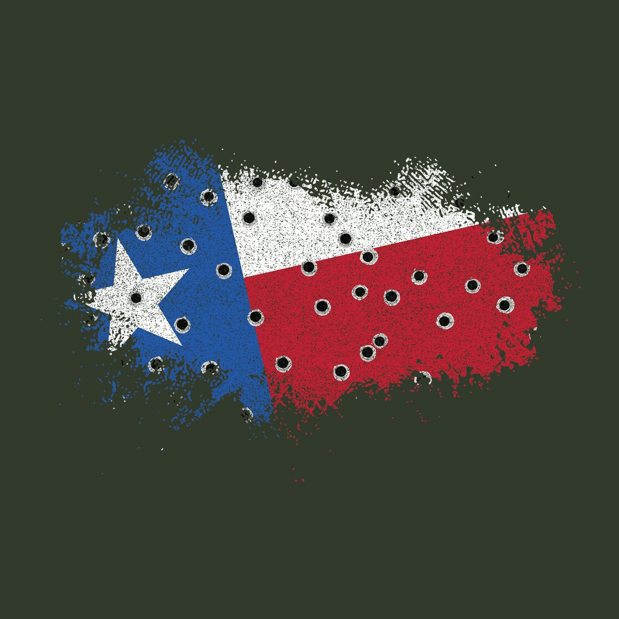 Bullet Hole Texas Flag Ripped Hoodie Hoodies 