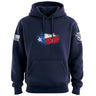 Bullet Hole Texas Flag Ripped Hoodie Hoodies 