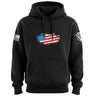 Bullet Hole USA Flag Ripped Hoodie Hoodies 
