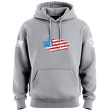 Bullet Hole USA Flag Ripped Hoodie Hoodies 