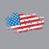 Bullet Hole USA Flag Ripped Hoodie Hoodies 
