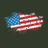 Bullet Hole USA Flag Ripped Hoodie Hoodies 