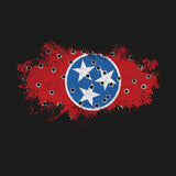 Bullet Hole Tennessee Flag Ripped Hoodie Hoodies 