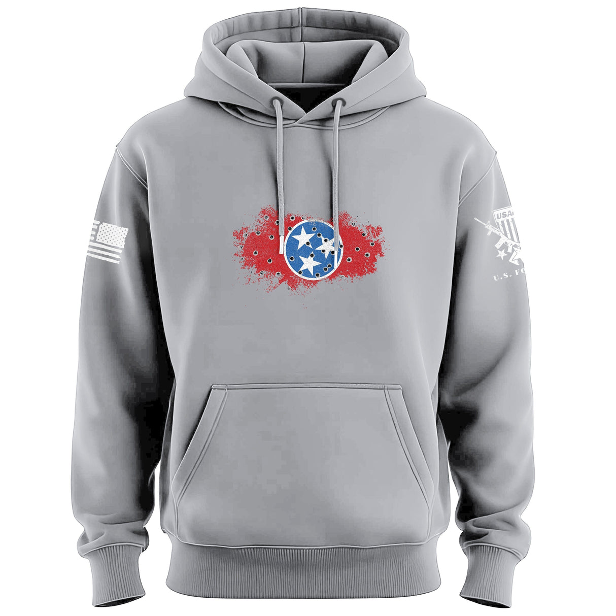 Bullet Hole Tennessee Flag Ripped Hoodie Hoodies 