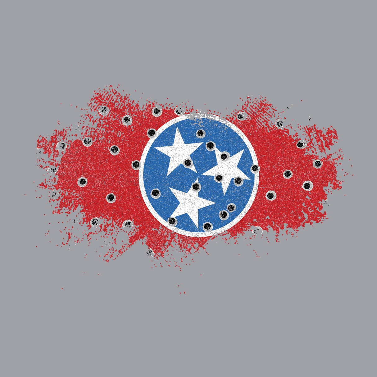 Bullet Hole Tennessee Flag Ripped Hoodie Hoodies 