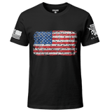 Bullet Hole USA Flag T-Shirt Shirts YFS.3.055.1.BKT.1