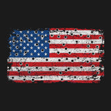 Bullet Hole USA Flag Hoodie Hoodies 