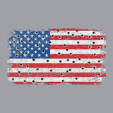 Bullet Hole USA Flag Hoodie Hoodies 