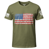 Bullet Hole USA Flag T-Shirt Shirts 87172-S-MG