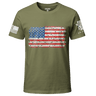 Bullet Hole USA Flag T-Shirt Shirts 87172-S-MG
