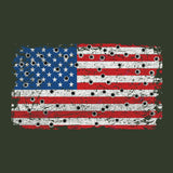 Bullet Hole USA Flag Hoodie Hoodies 