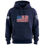 Bullet Hole USA Flag Hoodie Hoodies 