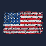 Bullet Hole USA Flag Hoodie Hoodies 
