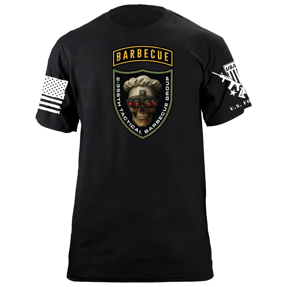2-356th Tactical Barbecue Group T-Shirt - Green & Yellow Shirts 86380-S-BK