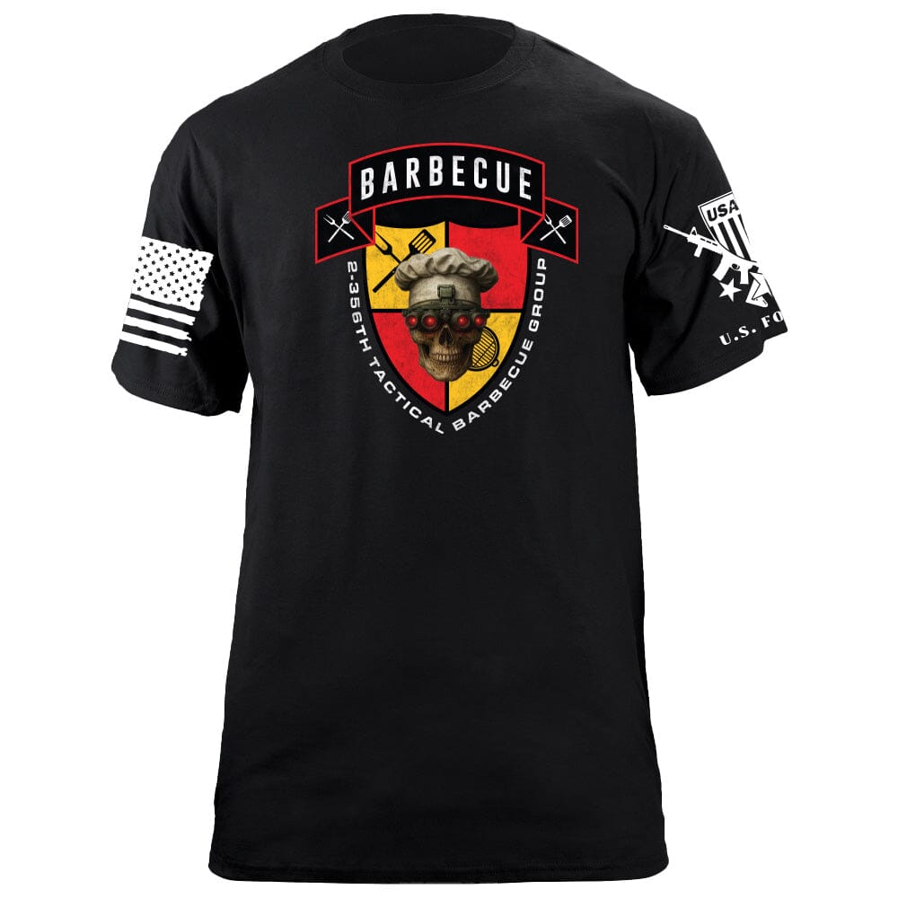 2-356th Tactical Barbecue Group T-Shirt - Red & Yellow Shirts 86379-S-BK