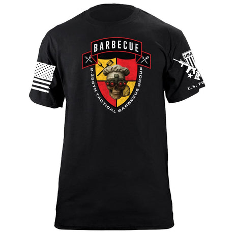 2-356th Tactical Barbecue Group T-Shirt - Red & Yellow Shirts 86379-S-BK