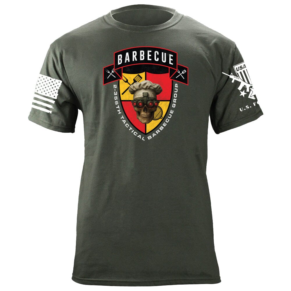 2-356th Tactical Barbecue Group T-Shirt - Red & Yellow Shirts 86379-S-MG