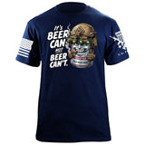 Beer Can not Beer Can't T-Shirt Shirts 88063-S-NAVY