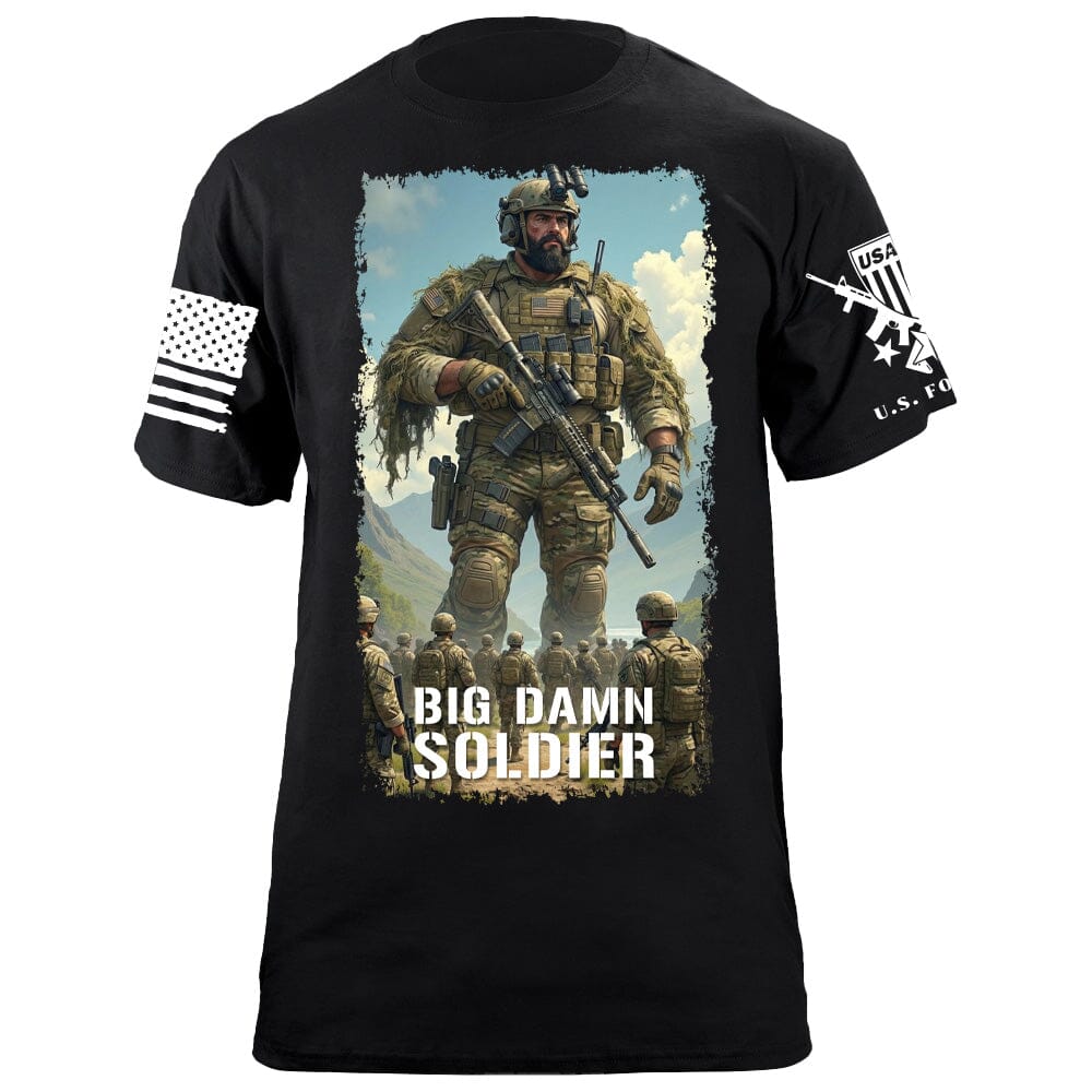 Big Damn Soldier T-Shirt Shirts 88163-S-BK