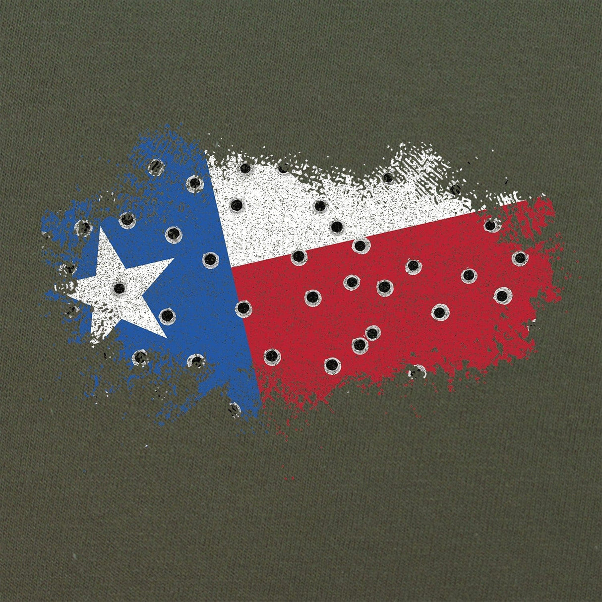 Bullet Hole Texas Flag Ripped T-Shirt Shirts 