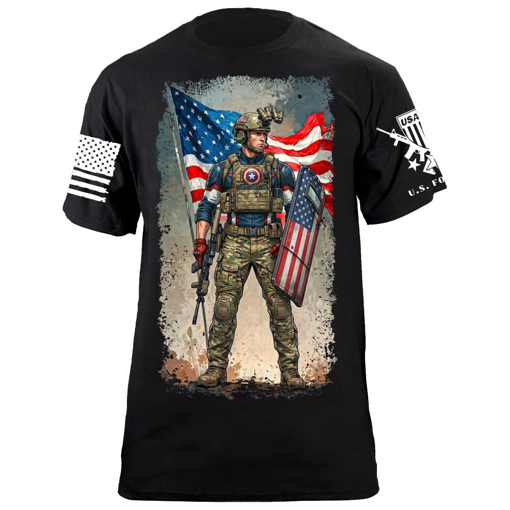 Captain USA T-Shirt Shirts 88171-S-BK