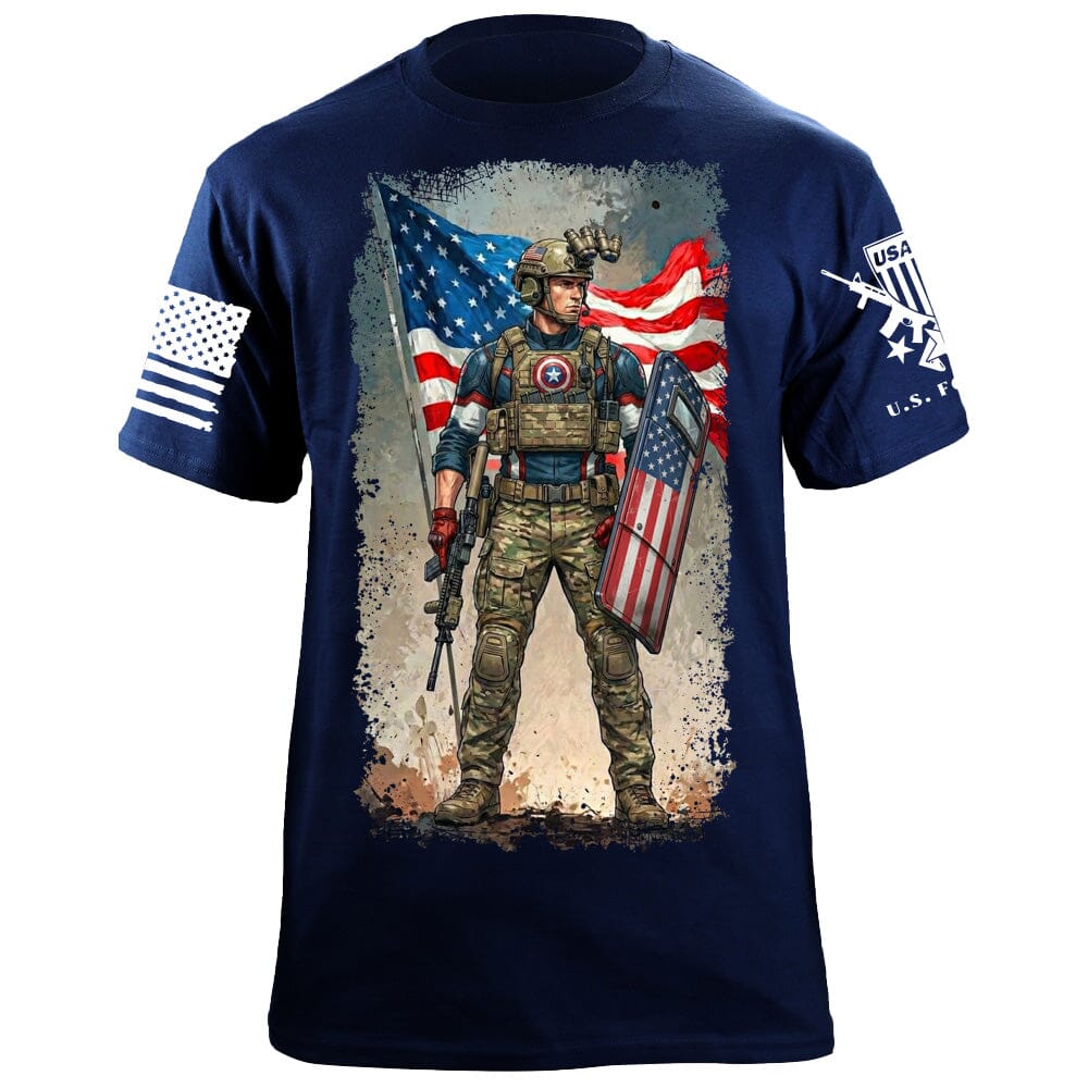 Captain USA T-Shirt Shirts 88171-S-NAVY