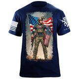 Captain USA T-Shirt Shirts 88171-S-NAVY