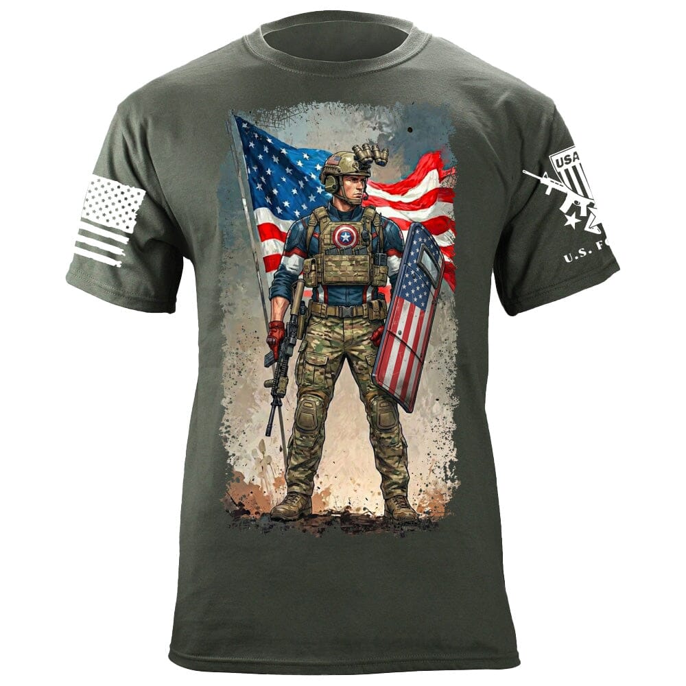 Captain USA T-Shirt Shirts 88171-S-MG