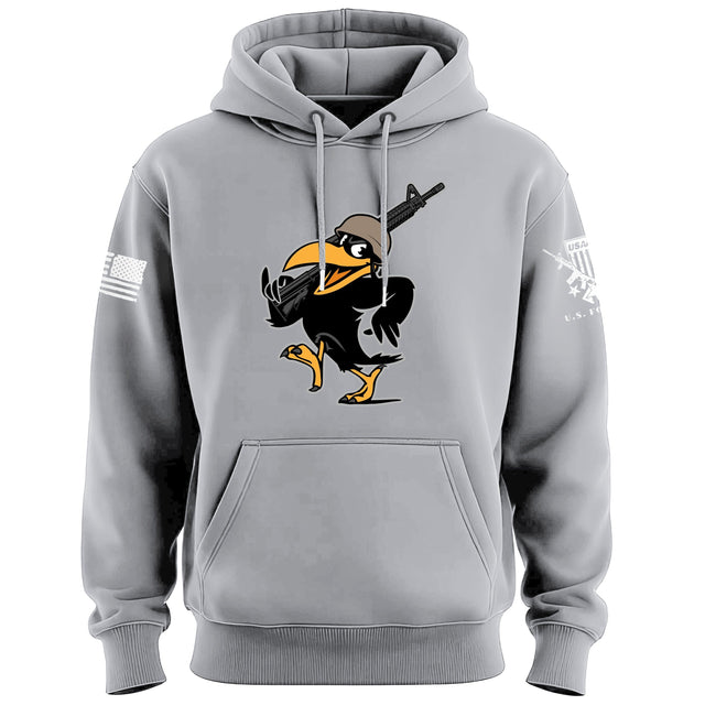 Cartoon Crow Soldier Hoodie Hoodies 