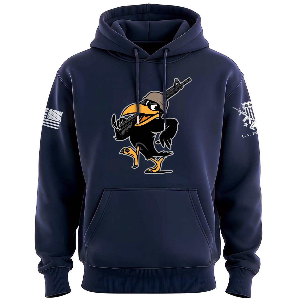 Cartoon Crow Soldier Hoodie Hoodies 