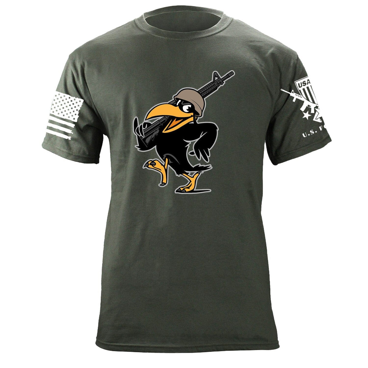 Cartoon Crow Soldier T-Shirt Shirts 87202-3XL-MG
