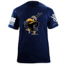 Cartoon Crow Soldier T-Shirt Shirts 87202-S-NAVY