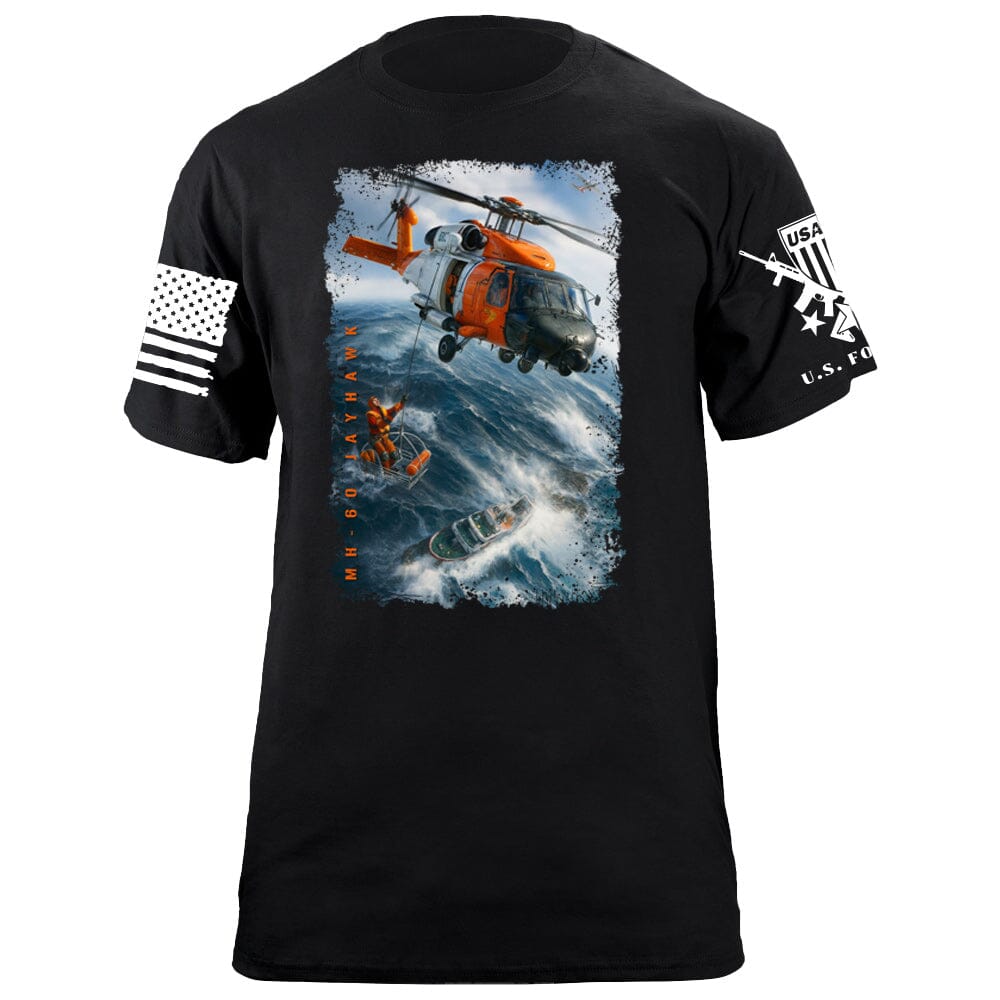 Coast Guard Jayhawk T-shirt Shirts 88022-S-BK