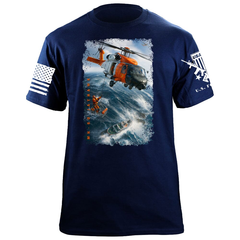 Coast Guard Jayhawk T-shirt Shirts 88022-S-NAVY