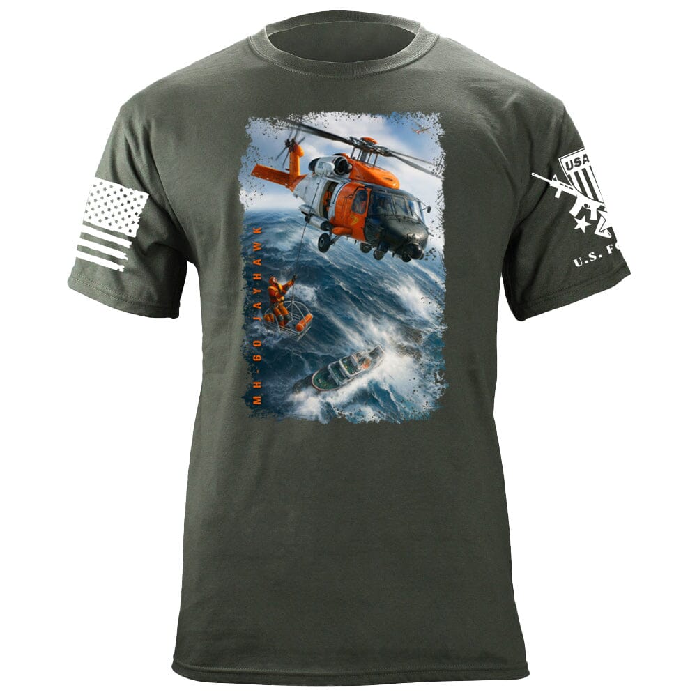 Coast Guard Jayhawk T-shirt Shirts 88022-S-MG