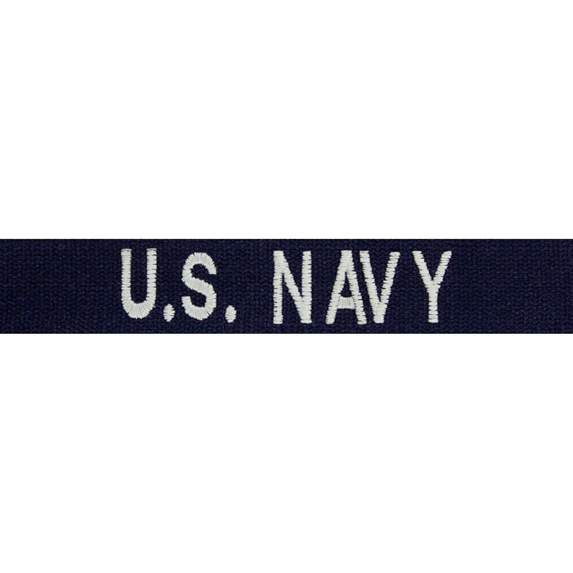 US Navy Gray Enlisted Branch Tape Embroidered Name / Branch Tapes 
