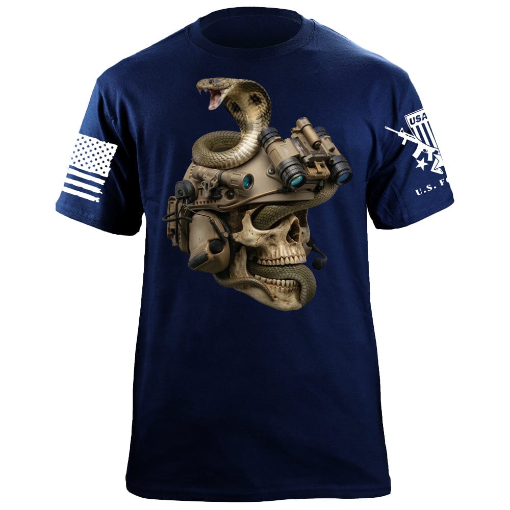 Cobra Skull T-Shirt Shirts 88109-S-NAVY