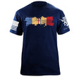 Combat Action Ribbon Distressed T-Shirt Shirts 87256-S-NAVY
