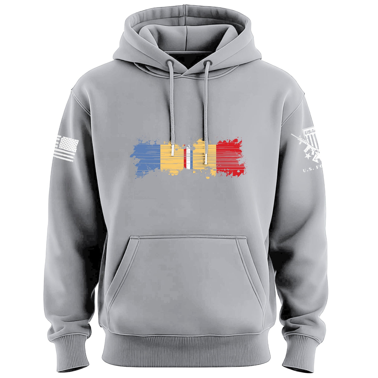 Combat Action Ribbon Distressed Hoodie Hoodies 