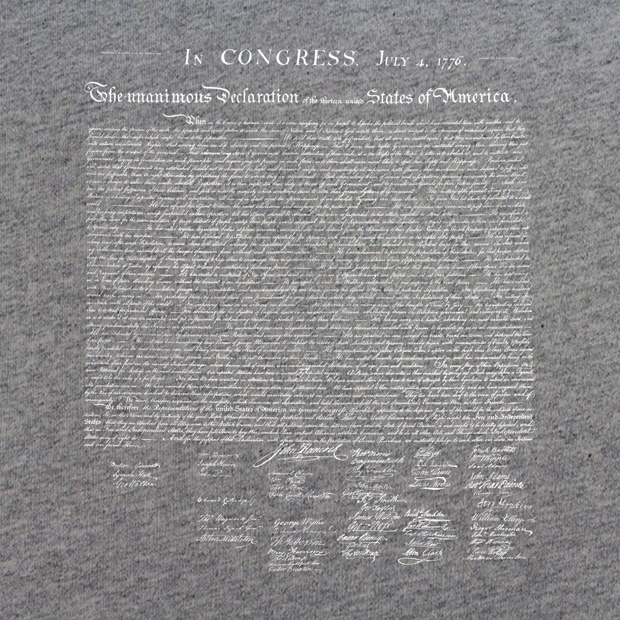 Declaration of Independence T-shirt Shirts 