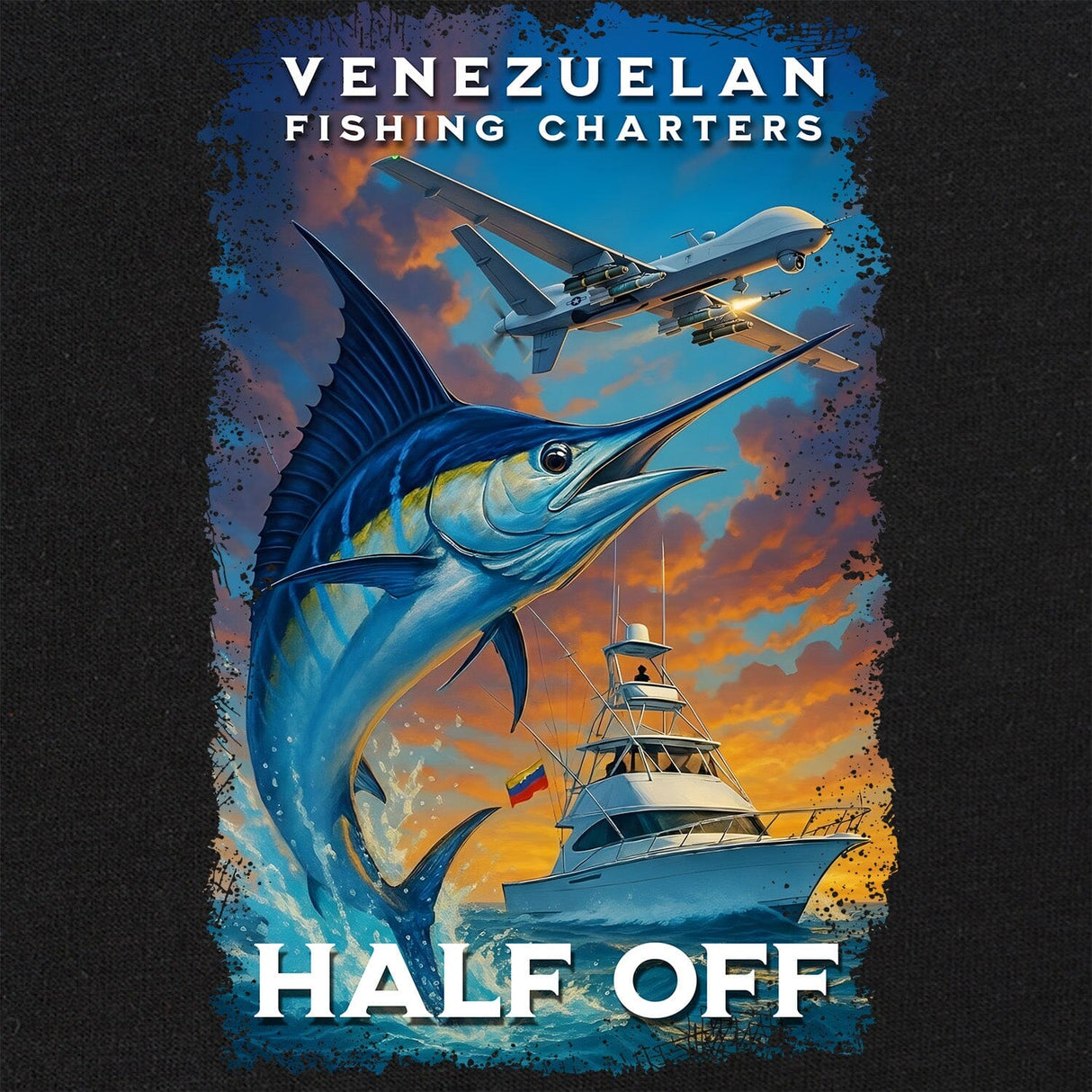 Fishing Charters Half Off T-Shirt Shirts 