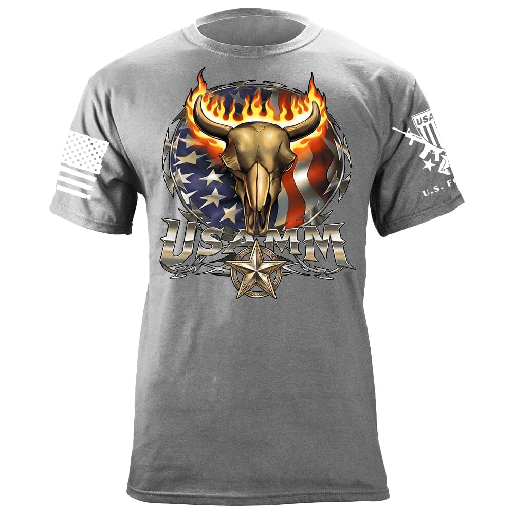 USAMM Bull Skull T-Shirt Shirts 88065-S-HG